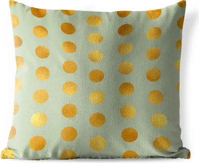 Produktbild von MuchoWow® Outdoor Kissen - Muster - Punkte - Grün - 50x50 cm - Wetterfest - Lounge Kissen - Komfortabel - Kissen mit Bild
