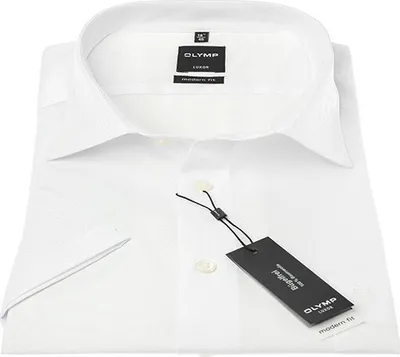 Produktbild von OLYMP Luxor Modern Fit Hemd 42 L Kurzarm Popeline weiß, Größe:42