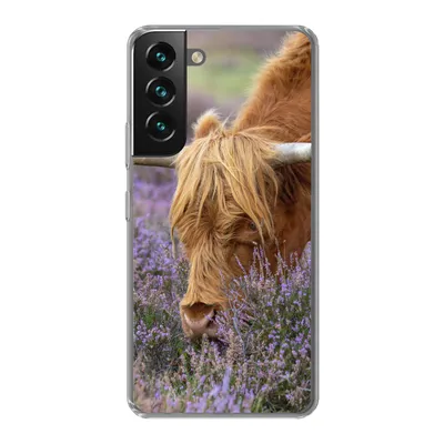 Produktbild von MuchoWow® Handyhülle Schutzhülle Hülle für Samsung Galaxy S22 Schottischer Highlander - Tiere - Heide Silikon Softcase Handy Hülle - Mobiltelefonhülle