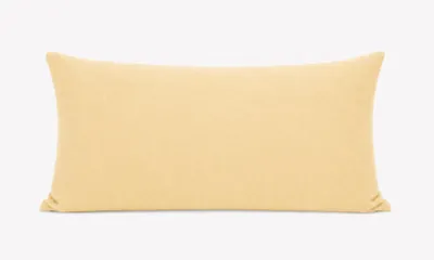 Produktbild von Kissenbezug 30x50 gelb Kissenhülle Struktur Leinenoptik Deko Kissen