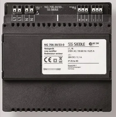 Obrázek produktu pro Siedle NG 706-30/33-0 Netzgerät Schwarz (210010267-00)