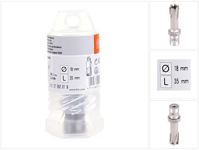 Zdjęcie produktu dla Fein 1x ultra wiertło rdzeniowe z węglików spiekanych z uchwytem QuickIN Ø 18 mm 35 mm - 63127092019