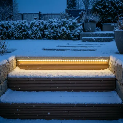 Produktbild von esotec Solar LED-Streifen LED-Stripe für außen 5 Meter 300 LEDs warmweiß 102710, KI-generiertes Bild