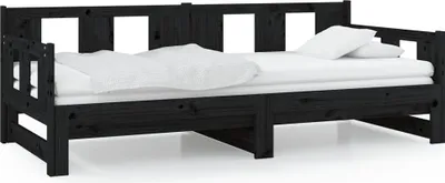 Obrázok produktu pre vidaXL Rozkladacia posteľ čierna masívna borovica 2x(80x200) cm