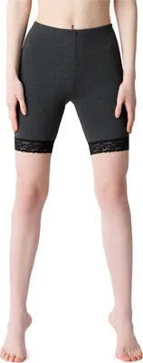 Image de Bellivalini Leggings courts pour femmes en viscose avec dentelle BLV50-216 (Manche foncée, XXL)