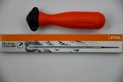 Produktbild von STIHL Rundfeile 3,5 x 200 mm (6 Stück) 56057713506 mit Feilenhalter Kunststoff
