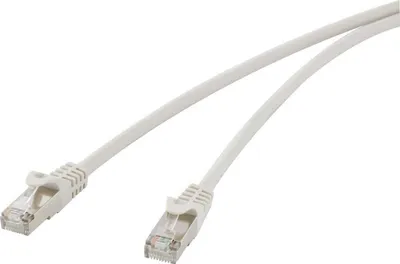 Produktbild von Renkforce RF-4724282 RJ45 Patchkabel CAT 5e F/UTP 15.00 m Grau mit Rastnasenschutz 1 St.
