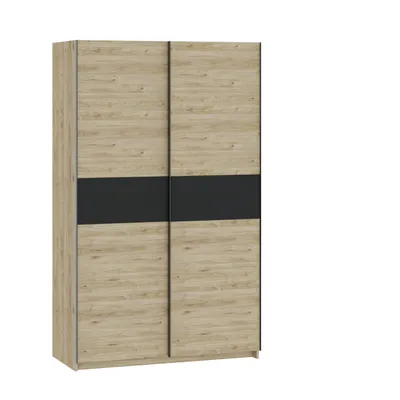 Obrázek produktu pro Šatní skříň do předsíně 122 cm RANDLER - ořech hickory / antracitová