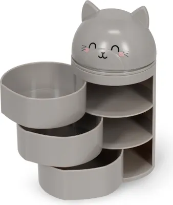 Immagine prodotto di Legami - Organizer da scrivania, organizer da scrivania con 3 cassetti apribili lateralmente, scomparto superiore con chiusura scorrevole, motivo Kitty