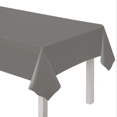 Produktbild von Tischdecke PVC Unifarben 137x274cm | Graphit