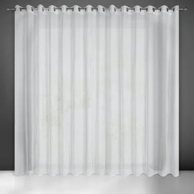 Produktbild von Eurofirany 383704, Durchscheinend, Weiß, Einfarbig, Polyester, Ring, 100 g/m²