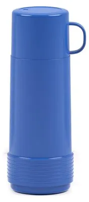 Isolierflasche aus doppelwandigem Glas, 500 ml, Blau