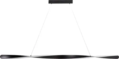 Zdjęcie produktu dla BELIANI Lampa wisząca czarna metalowa zintegrowane oświetlenie LED dekoracyjna do salonu nowoczesna