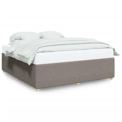 Produktbild von vidaXL Bettgestell ohne Matratze Taupe 200x200 cm Stoff