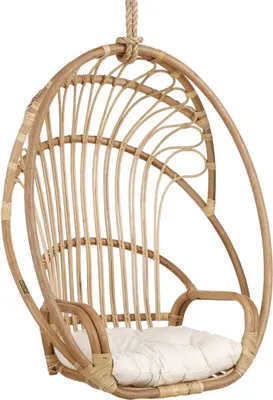Produktbild von Mica Stuhl Blanca hängend mit Kissen 91 x 61 x 113 cm
