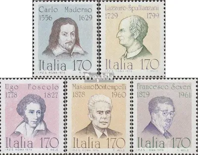 Produktbild von Briefmarken Italien 1979 Mi 1652-1656 (kompl.Ausg.) postfrisch Persönlichkeiten