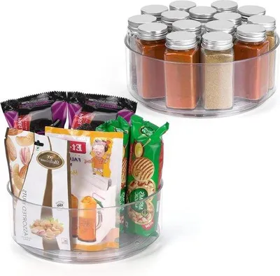 Obrázek produktu pro Malá otočná odkládací přihrádka z plastu do koupelny nebo kuchyně