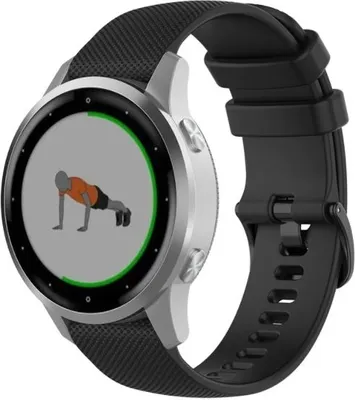 Produktbild von Strap-it Garmin Vivoactive 4s Armband Silikon - 40mm - Schwarz