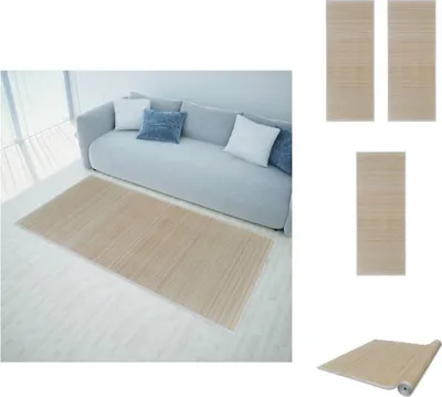 Immagine prodotto di vidaXL Tappeti di bambù 2 pz. Rettangolare naturale 120x180 cm - Tappeti