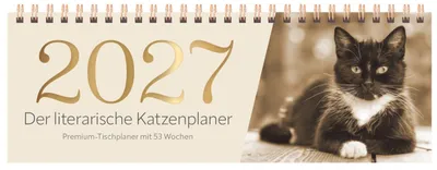 Produktbild von Der literarische Katzenplaner Tischquerkalender 2027
