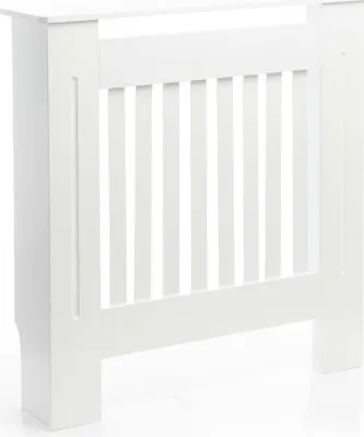 Produktbild von Toboli kryt radiátora biely 78 x 19 x 82 cm, kryt radiátora z MDF, drevený obklad na radiátory v lamelovom vzhľade