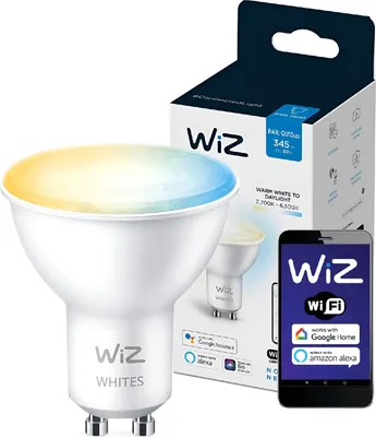 Obrázok produktu pre WiZ 8718699787110Z, Inteligentná žiarovka, Bluetooth/Zigbee, Biela, LED, GU10, PAR16