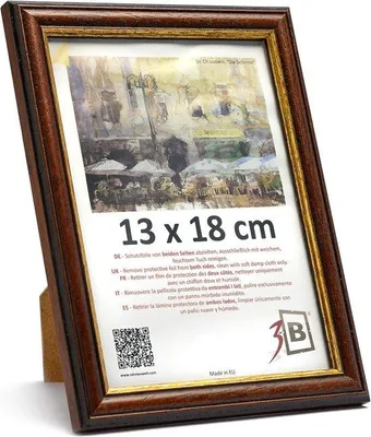 Obrázok produktu pre Rustikálne drevené rámy 13 x 18 cm, tmavohnedé