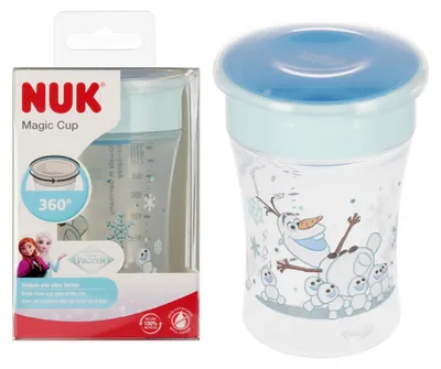 Produktbild von NUK Trinkbecher, 230 ml, ab 8 Monaten, Motiv: "Magic Cup – Königreich des Eises – Olaf", Artikelnummer: 10255700