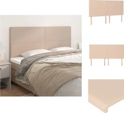 Produktbild von vidaXL Kopfteile 4 Stk. Cappuccino-Braun 100x5x78/88 cm Kunstleder -  Kopf- & Fußenden