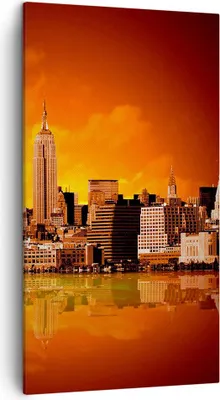 Produktbild von Bild auf Leinwand - Leinwandbild - Amerika architektur straße tourismus - 45x80cm - Wand Bild - Wanddeko - Leinwanddruck - Bilder - Kunstdruck - Leinwand bilder - Wandkunst - PA45x80-2118