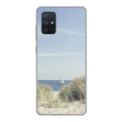 Produktbild von MuchoWow® Handyhülle Schutzhülle Hülle für Samsung Galaxy A51 5G Nordsee - Dünen - Boot Silikon Softcase Handy Hülle - Abbildung