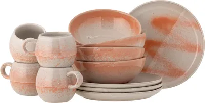Produktbild von Paula Frühstück Set, Orange, Steingut