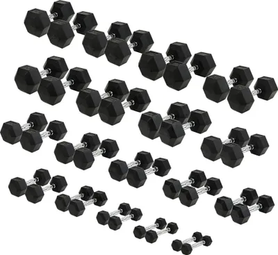 Produktbild von Sport-Thieme Kompakthantel-Set "Gummi Hex", 1-30 kg