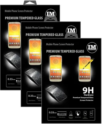 Produktbild von 3x Motorola Moto E5 Panzerglas Handy Panzerglasfolie 9H Display Schutzfolie