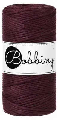 Produktbild von Bobbiny Macrame Cord 3 mm 100 m Burgundy Schnur