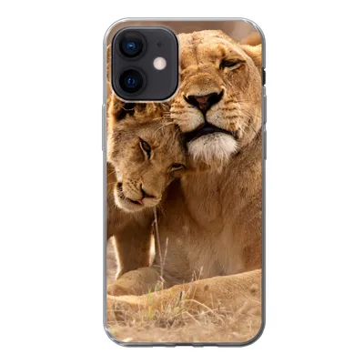Produktbild von MuchoWow® Handyhülle Schutzhülle Hülle für iPhone 12 Löwe - Wilde Tiere - Jungtier Silikon Softcase Handy Hülle - Schutzhülle