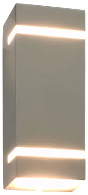 Obrázek produktu pro vidaXL Venkovní nástěnná svítidla 2 ks 35 W stříbrná obdélníková