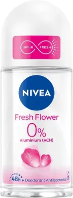Produktbild von Nivea Deo Roll-on – Fresh Flower 0% 50 ml