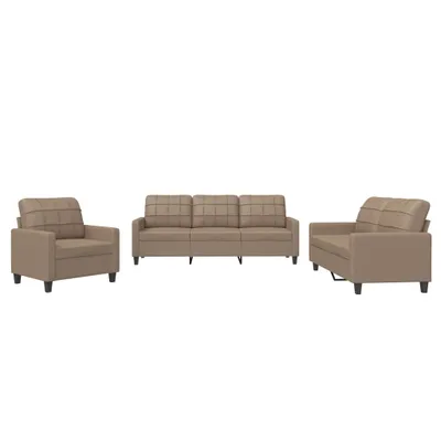 Produktbild von VidaXL 3201342, Cappuccino, Schaum, Kunstleder, Metall, Polywood, Textil, 198 cm, 77 cm, 80 cm