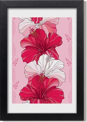 Produktbild von Bild 20x30 MDF-Rahmen, Wandkunst Hibiskus
