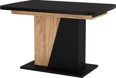 Produktbild von Esstisch Vicco Fenaro Schwarz/Goldkraft Eiche 120 x 80 cm ausziehbar, Model 56580