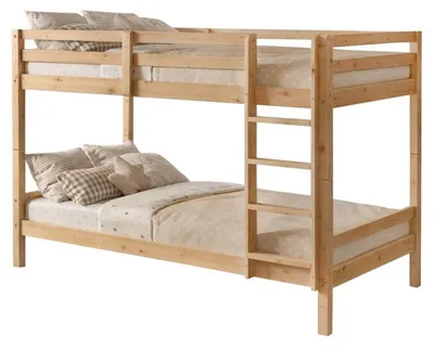 Obrázek produktu pro Kondela Dřevěná patrová postel Ineza 90x200 cm - přírodní