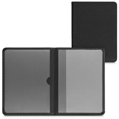 Produktbild von kwmobile Fahrzeugschein Hülle mit Kartenfächern - Kunstleder Tasche italienische Zulassungsbescheinigung - Carbon Schwarz