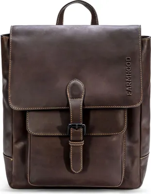 Produktbild von Farmhood Leder Rucksack Nashville Backpack Dark Brown dunkelbraun