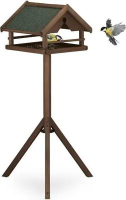 Produktbild von Braunes Vogelhäuschen auf Stange