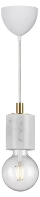 Produktbild von Nordlux Marmor Pendelleuchte SIV weiß, Kabel weiß 300 cm, 230V E27 (ohne Leuchtmittel); 45883001
