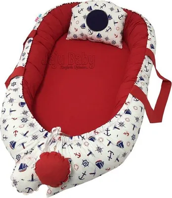 Image de Nid pour bébé Jaju avec oreiller, en Coton, 100 x 60 cm