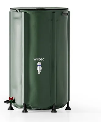 Produktbild von Regentonne Regenwassertank Regenfass - 250 Liter - Mit Deckel und Zapfhahn - Faltbar - Ø 60 x 88 cm