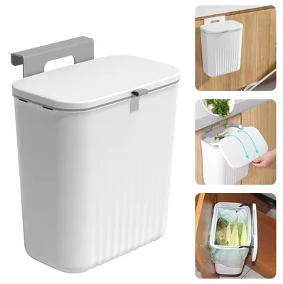 Produktbild von Müllbehälter Küche mit Deckel - 9L Wandmontage