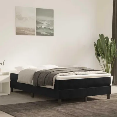 Produktbild von vidaXL Taschenfederkernmatratze Mittel Schwarz 120x220x20 cm Samt